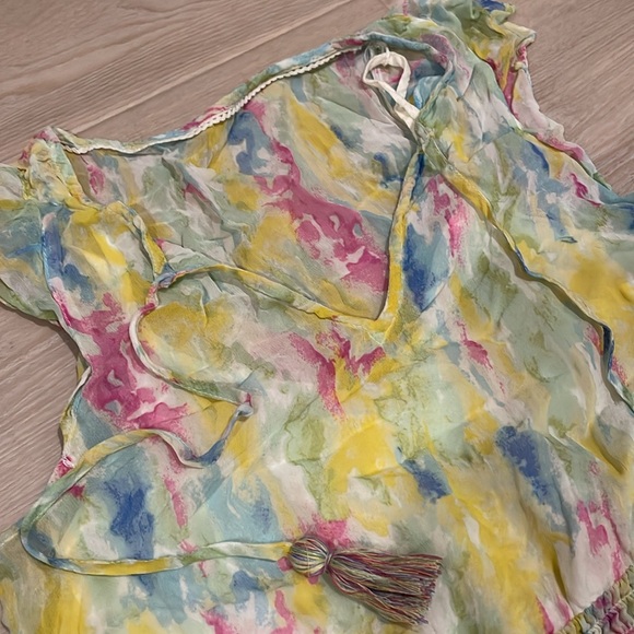 Anthropologie Water Color Print Sleeveless Maxi Dress - Size 6 - Picture 10 of 11